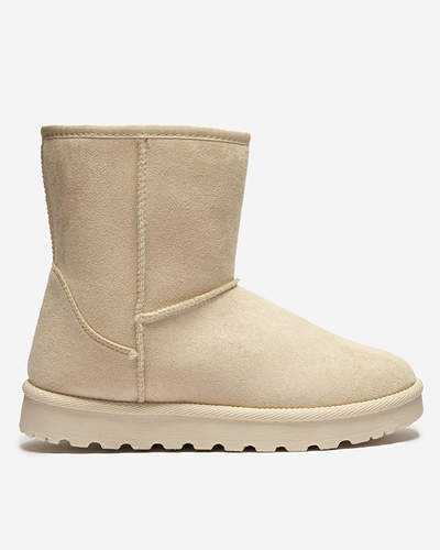 Women's insulated eco-suede snow boots in ecru Xetik - Footwear