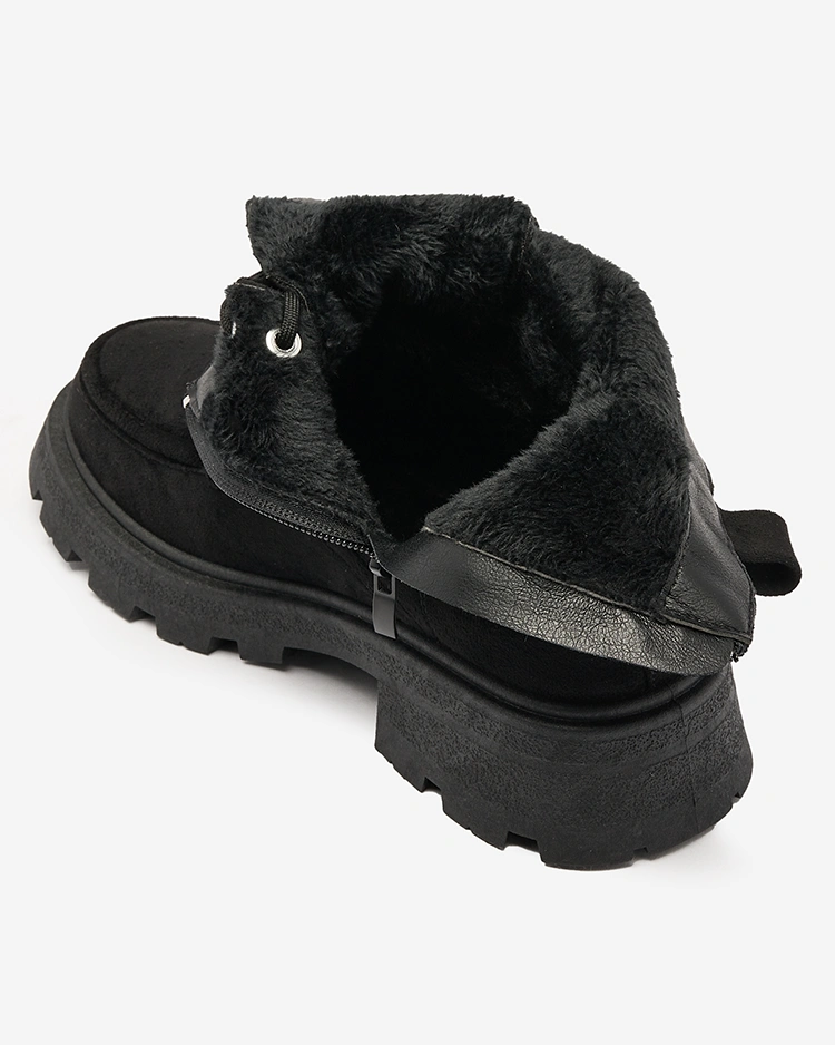 Royalfashion Black women's Oroccar lace-up boots