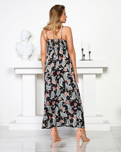 Airy black women's maxi dress - Clothing