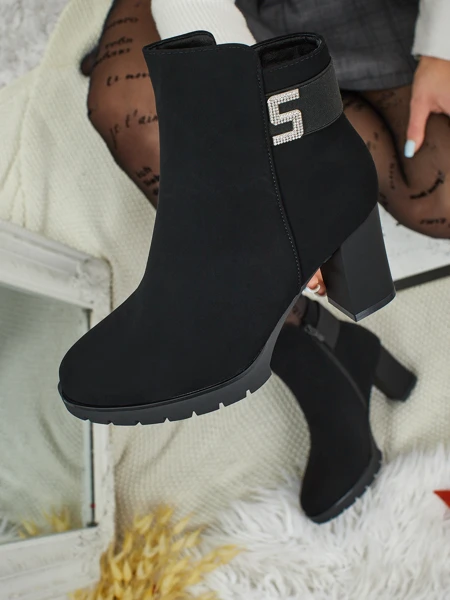 Women's Eco Leather Heeled Ankle Boots Mireliq