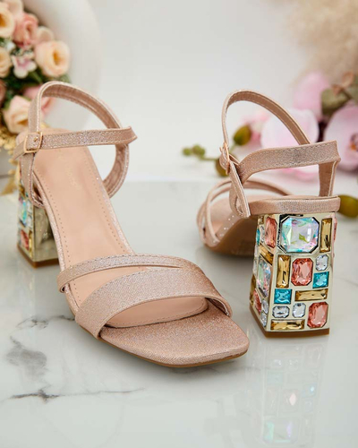 Royalfashion Sieviešu sandales Solepte rhinestone post