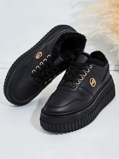 Royalfashion Warmed women's sneakers with fur Rozit