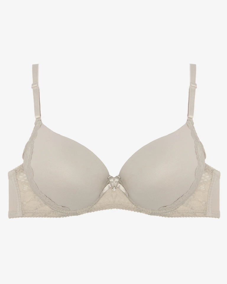 Gluds mežģīņu krūšturis pelēkā krāsā - Apakšveļa