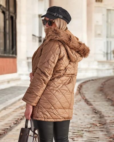 Royalfashion Women's double-sided jacket in brown