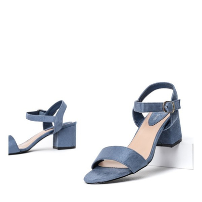 Blue sandals on the Sula pillar - Footwear 1