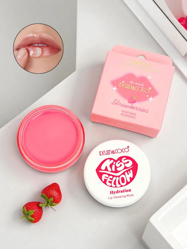 KissFellow Mitrinoša lūpu maska Zemeņu