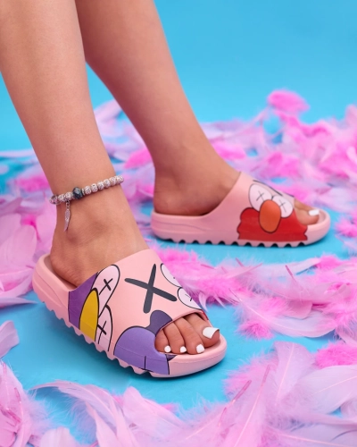 Elmino rozā sieviešu čības - Apavi