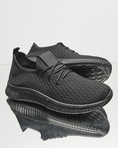 Черная женская спортивная обувь из ткани Vobbu- Footwear