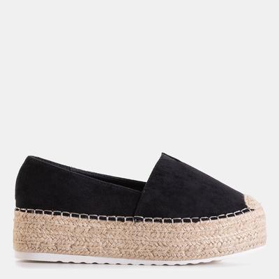 Women's black espadrilles on the Erolova platform - Shoes