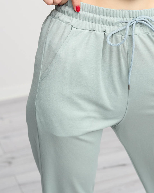 Ladies' mint tracksuits with a patch - Clothing