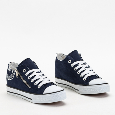 Navy blue women's sneakers on a hidden anchor Rei - Footwear