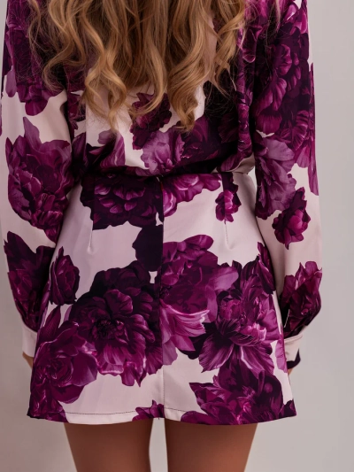 Royalfashion Women's floral set with a tied blazer and shorts