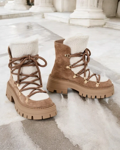 Royalfashion Lozin lace-up women's snow boots