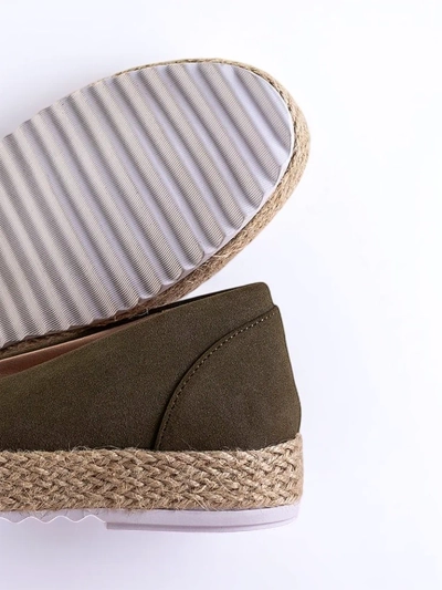 Green women's espadrilles in Nuhente camo - Footwear