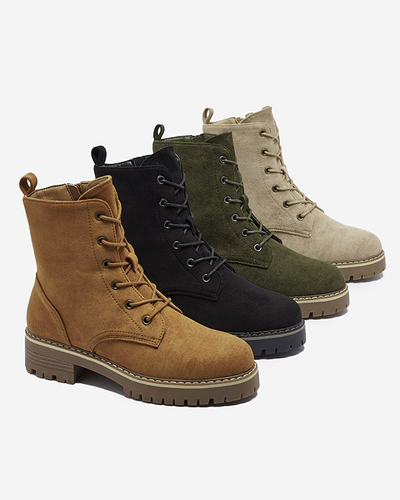 Brown women's trapper boots Priviea - Footwear