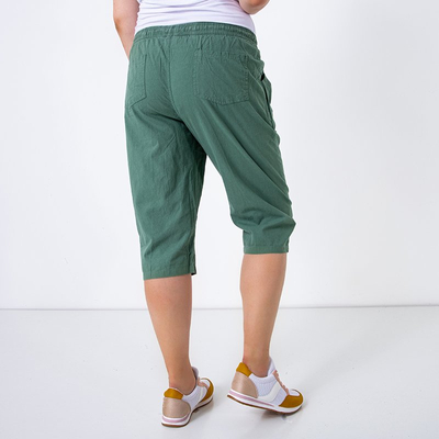 Темно-зеленые женские бриджи