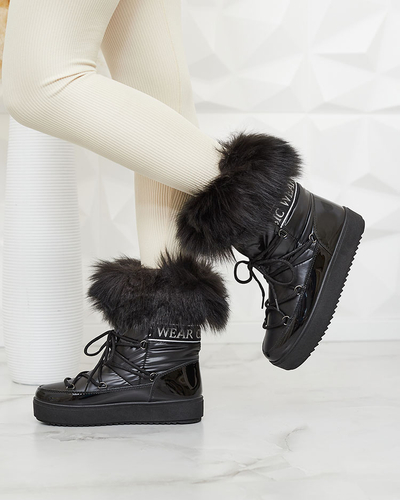 Royalfashion Ботинки на шнуровке a'la snow boots with fur Heccti
