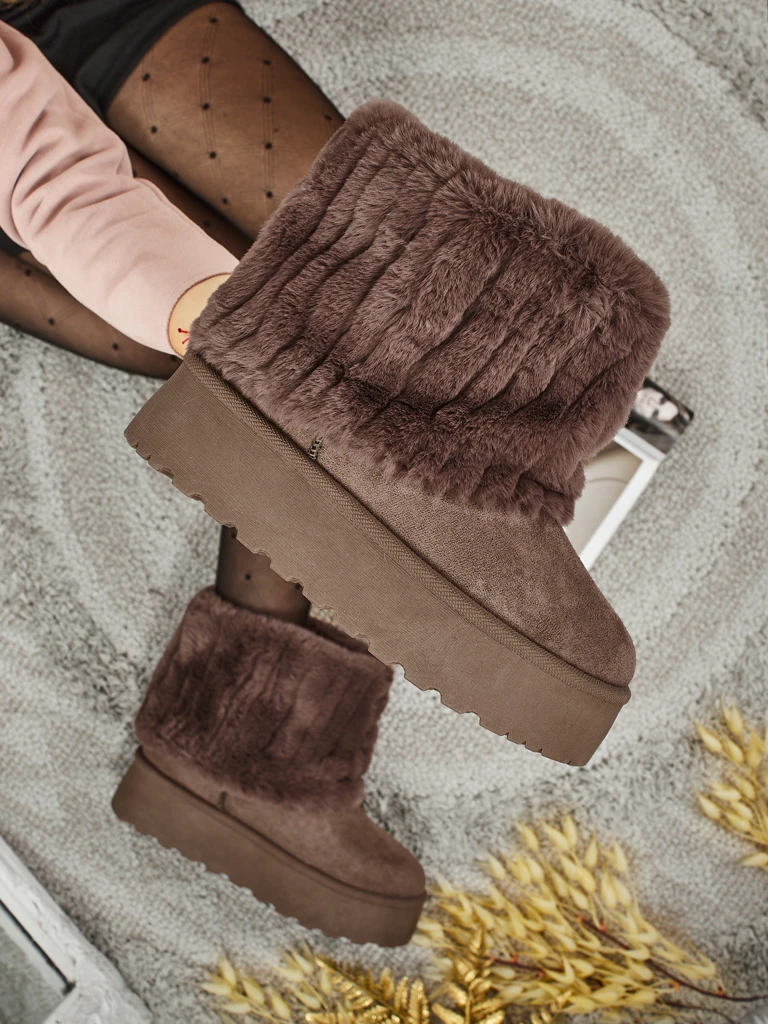 Sieviešu a'la sniega zābaki ar kažokādu Irelle