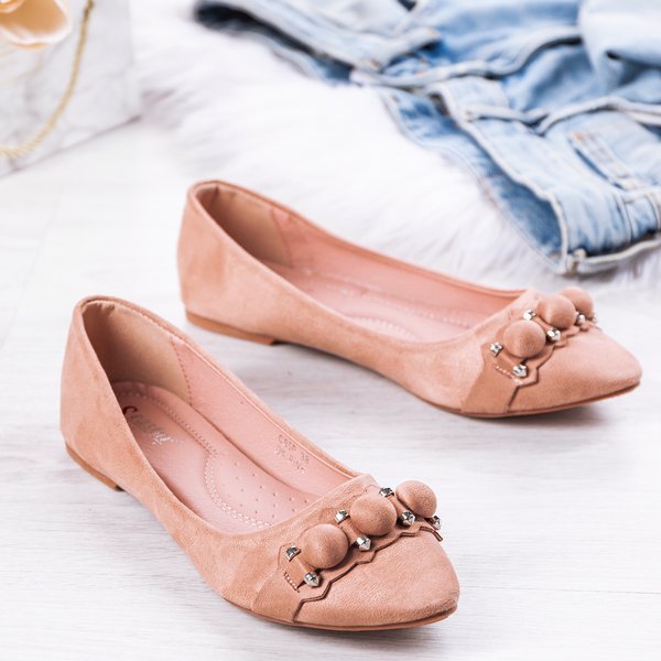 Dark pink ballerinas with Aya decorations - Footwear 1