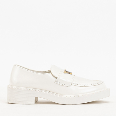 Women's white Fuggy matte shoes - Footwear