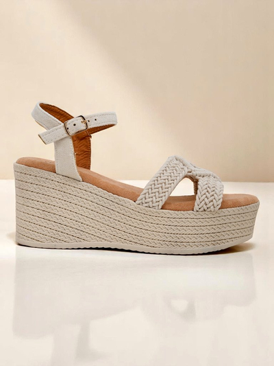 Royalfashion Sieviešu platformenes sandales, pītas, Sunny Day