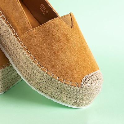 Women's brown espadrilles on the Erolova platform - Shoes