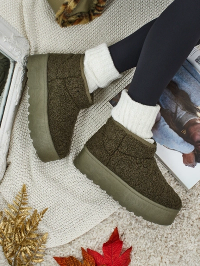 Krótkie butki a'la śniegowce damskie Marellin