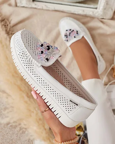 Royalfashion Женские ажурные мокасины из бисера Namis
