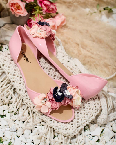Royalfashion Rubber ballerinas with flower Koddies