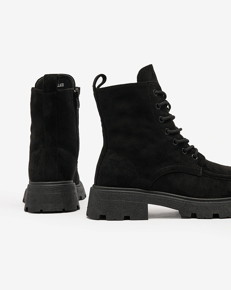 Royalfashion Black women's Oroccar lace-up boots