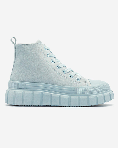 Light blue women's lace-up sports boots a'la sneakers Netara - Footwear
