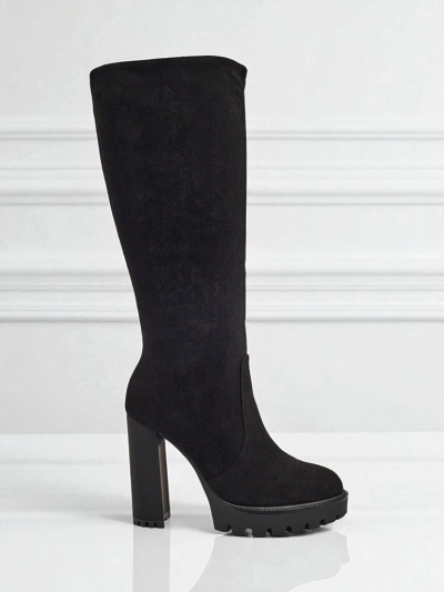 Women's Eco-Suede Block Heel Boots GaleNest