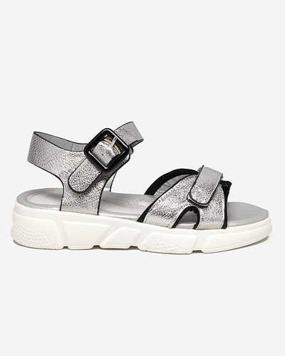 Meiteņu sudraba spīdīgas sandales Jenilo - Shoes