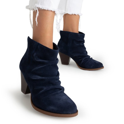 Navy low heel ankle boots Holtien - Shoes