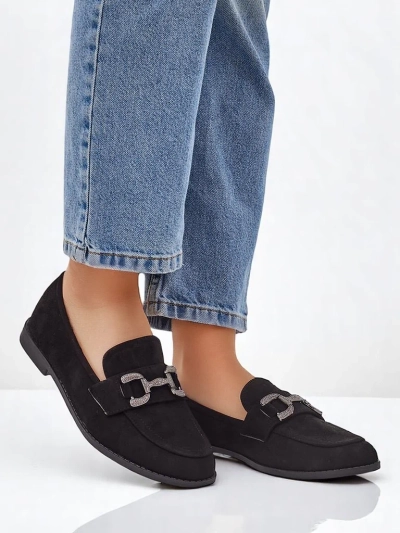 Royalfashion Eleganti sieviešu loafers ar zirkoniju rotājumu Zante