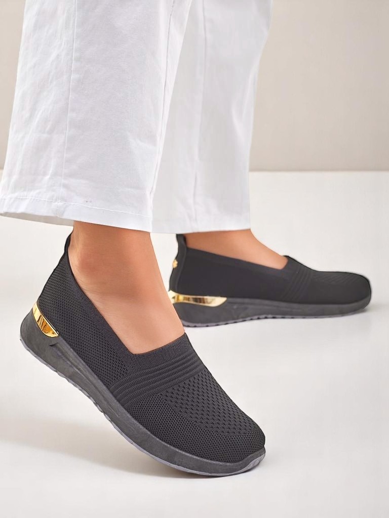 Royalfashion Sieviešu materiāla slip-on apavi Perfeti