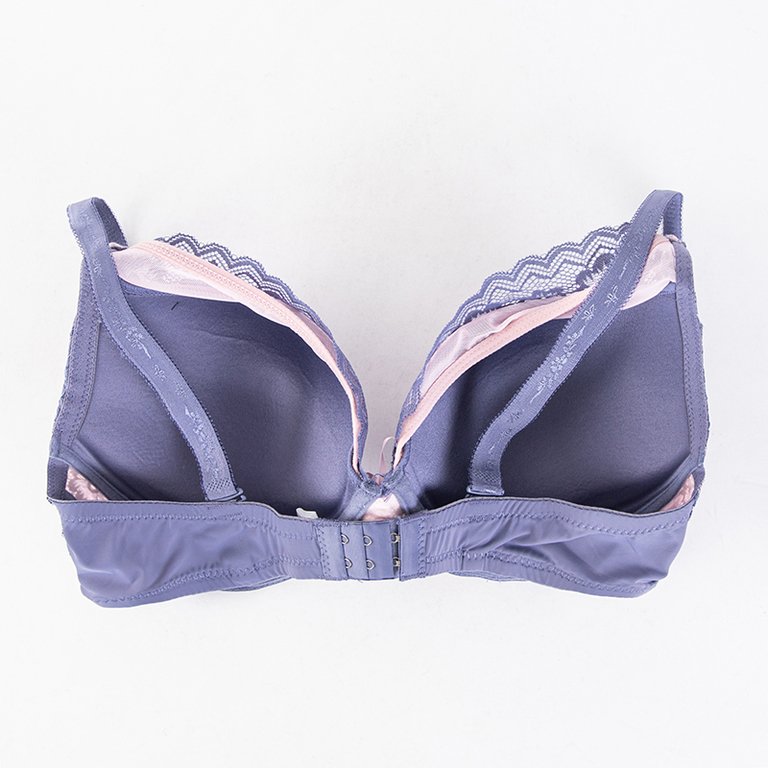 Violet-pink bra with lace - Underwear