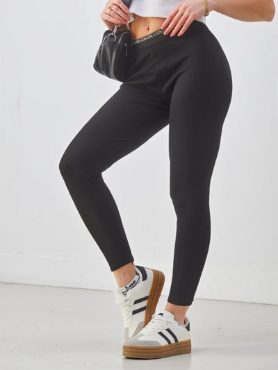 Royalfashion Women's ribbed cotton leggings
