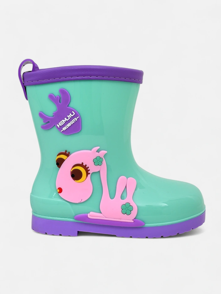 Royalfashion Children's rubber boots with Funny Time patches