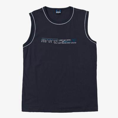 Cotton dark gray men's sleeveless T-shirt - Clothing