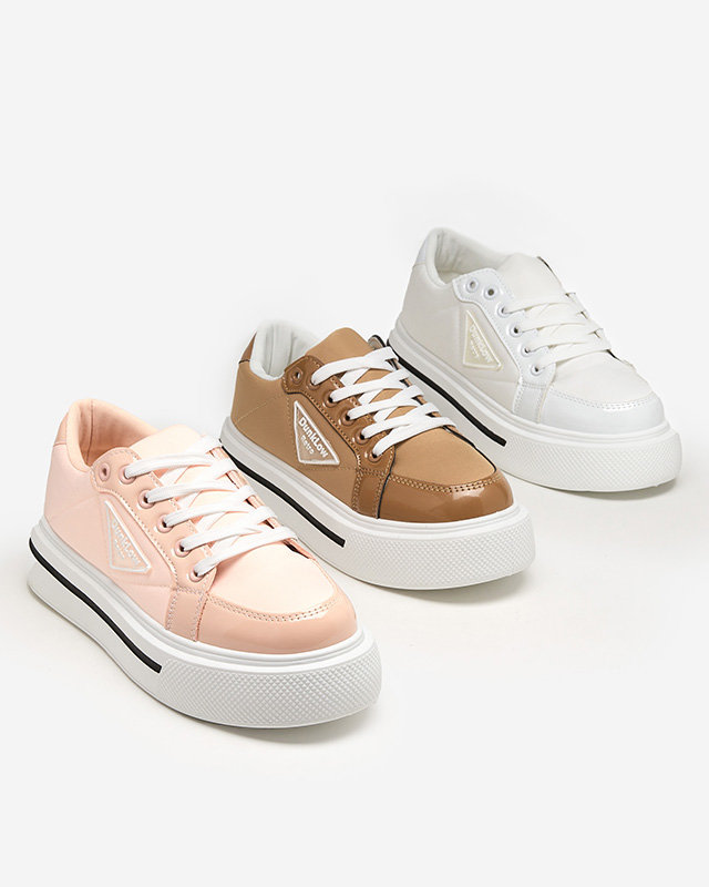 Light pink sports shoes for women with a thicker sole Rall- Footwear