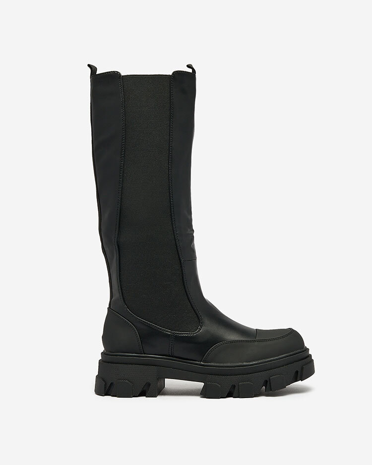 Royalfashion Women's mid-calf boots in black Blyssy