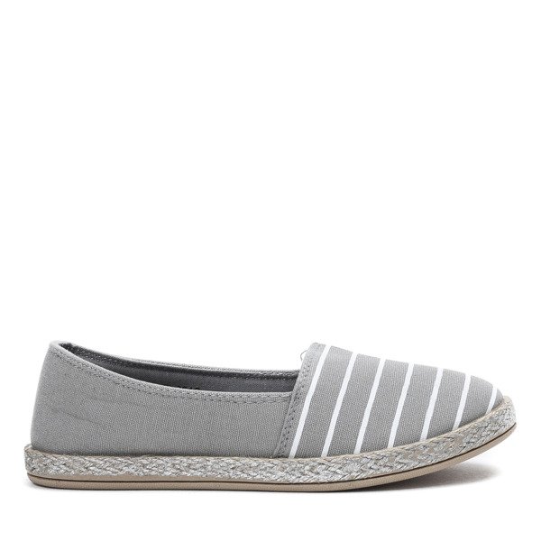 Children's gray espadrilles with Dora stripes - Footwear 1