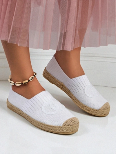 Calista Biancha women's espadrilles - white flat eco suede, Italian style