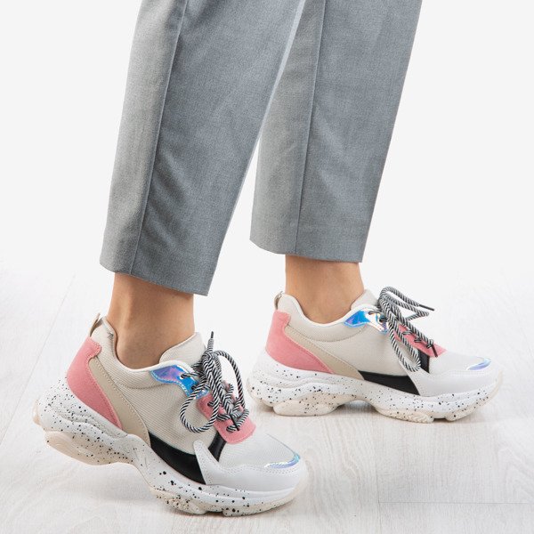 Multicolor women's sneakers with holographic Muzzis inserts - Footwear 1