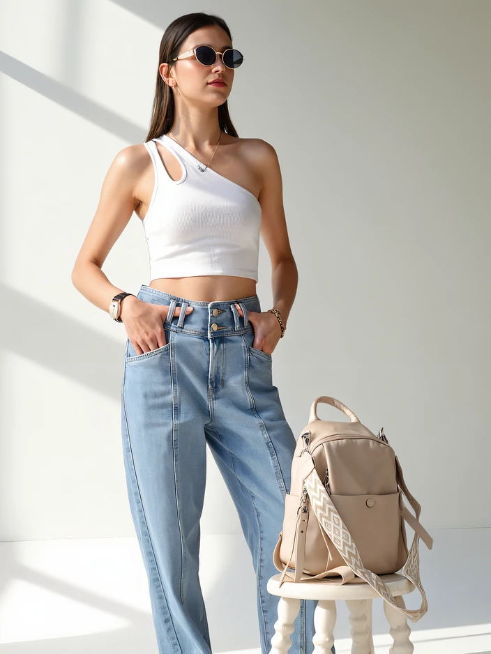 Royalfashion Small women's eco-leather backpack