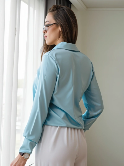 Royalfashion Women's shirt a'la satin