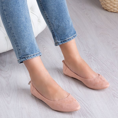 Pink Fizir eco-suede ballerinas - Footwear