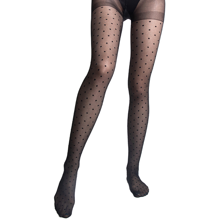 Ladies' black polka dot tights 40 DEN - Underwear