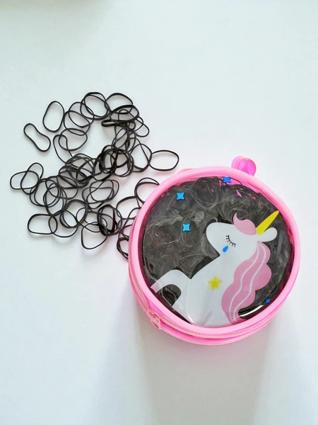 Royalfashion Lavakoloraj silikonaj harbendoj en ornama pakaĵo